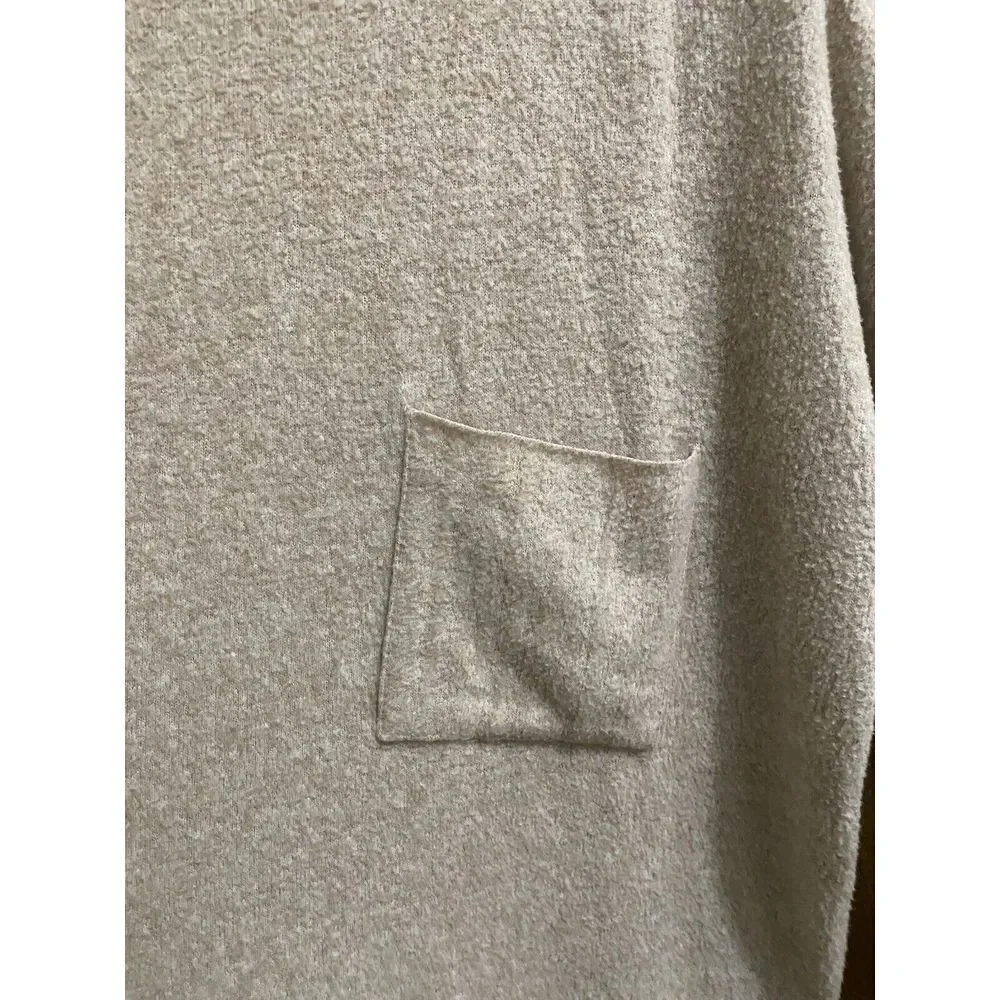 ZARA TRAFALUC HIGH LOW SWEATER SHORT SLEEVE OVERSIZED WOMENS SIZE SMALL BEIGE - Picture 5 of 10